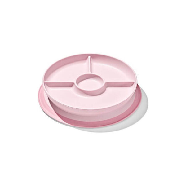 OXO Tot Stick & Stay Suction Divided Plate - Blossom