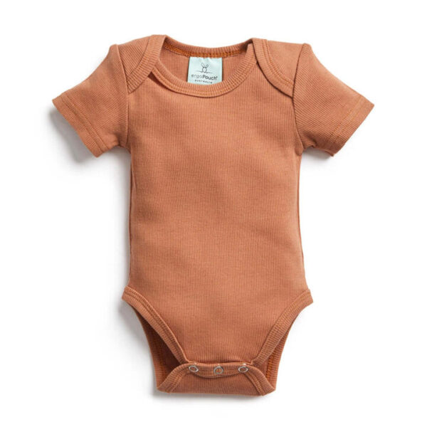 ergoPouch Bodywear Short Sleeve Bodysuit - Chestnut - 0.2 Tog - 6-12m